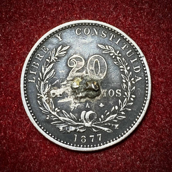 Moneda 20 Centésimos Uruguay 1877 Plata 0.900 Km 15 1 Moneda 20 Centésimos Uruguay 1877 Plata 0.900 Km 15 1