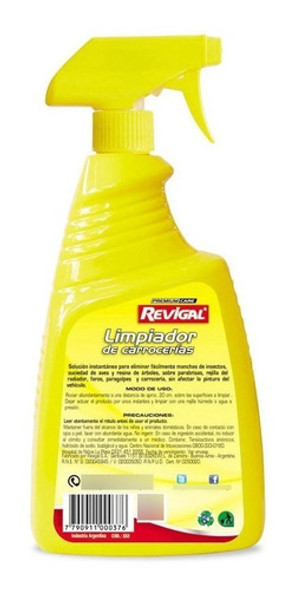 Limpiador De Carrocerías (quita Insectos) Revigal 650cc 1 Limpiador De Carrocerías (quita Insectos) Revigal 650cc 1