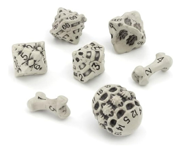 Juego De Dados De Calavera Y Hueso (blanco Hueso 0