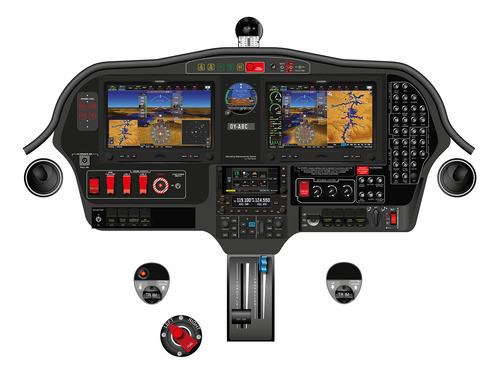 Tecnam P-mentor Cockpit Poster 100x70cm 0
