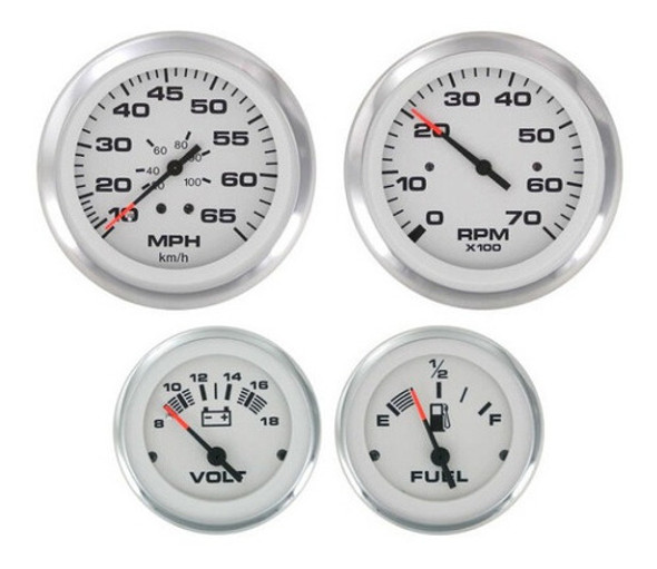 Set Kit De Instrumentos Nauticos Motor Fuera Borda Rpm Volt 0