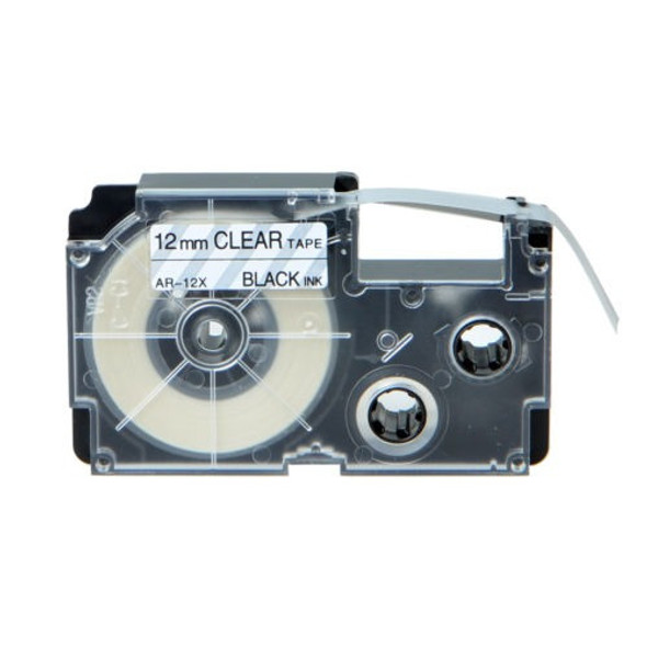 3pk Compatible Casio Xr-12 X Negro Sobre Cinta Etiqueta Clar 1