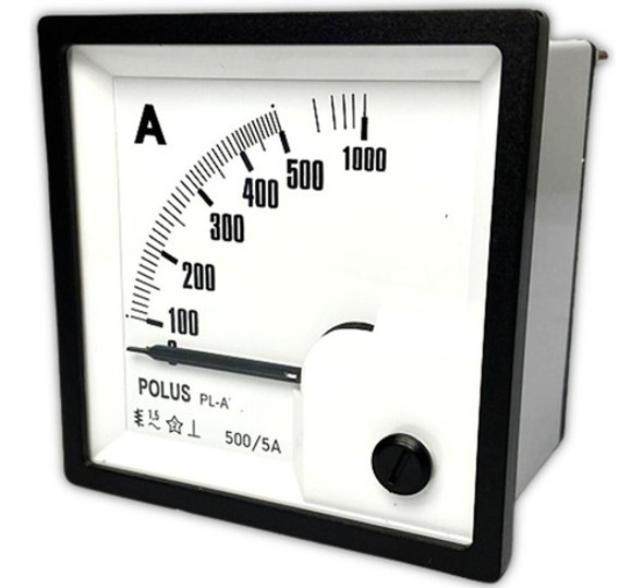 Amperímetro Analógico Fm 72x72 500/5a C/ Sobrecarga P/tc 0