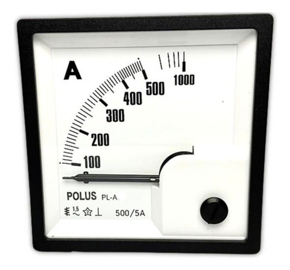 Amperímetro Analógico Fm 72x72 500/5a C/ Sobrecarga P/tc 1
