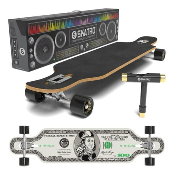 Drop Through Longboard Skateboard Freeride - 0