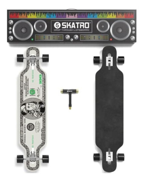 Drop Through Longboard Skateboard Freeride - 1
