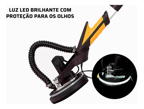 Lixadeira Profissional De Parede Teto Drywall Led 750w 220v 1