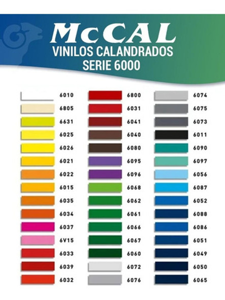 Vinilos Autoadhesivos De Corte Mccal 6 Mts X61 Cm. 1