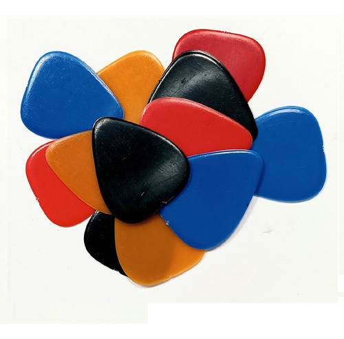 Puas Guitarra Lisas Medium De Colores X 12 Unidades 1