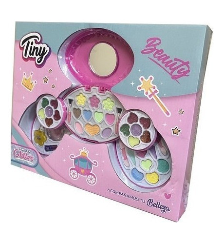 Set De Maquillaje Infantil Glitter Sombra Labial Esmalte 0