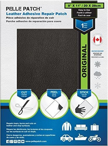 Parche Adhesivo P/reparar Muebles Cuero Negro - 20x28cm 0