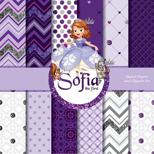 Kit Imprimible Princesa Sofia 10- 12 Fondos -5 Png-ver Promo 1