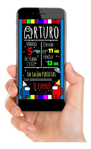 Invitación Tarjeta Digital Personalizada Mini Force 1
