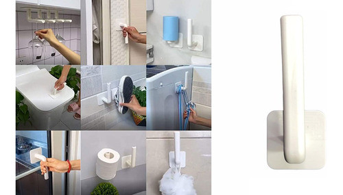 Gancho Percha Soporte Multiuso Organizador Adhesivo Pared 0