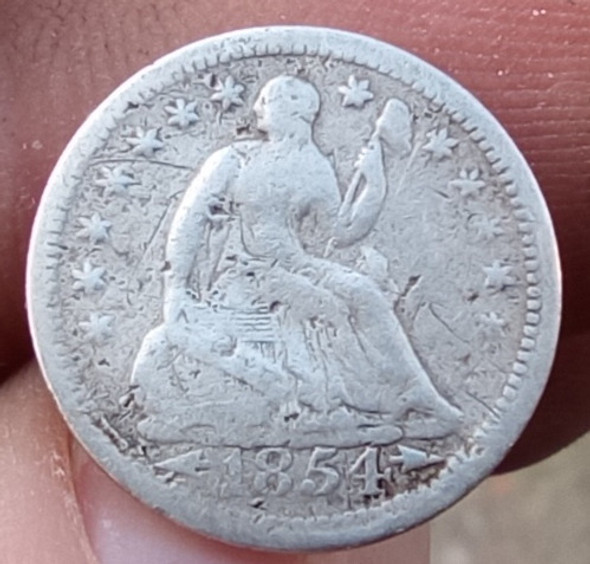 Estados Unidos Plata Half Dime 1854 0