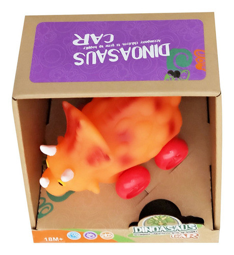 Dinosaurio De Goma Con Ruedas En Caja, Varios Modelos 1