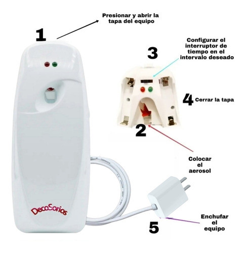Aromatizador Automatico Electrico 220v Sin Pilas X3 Unidades 1