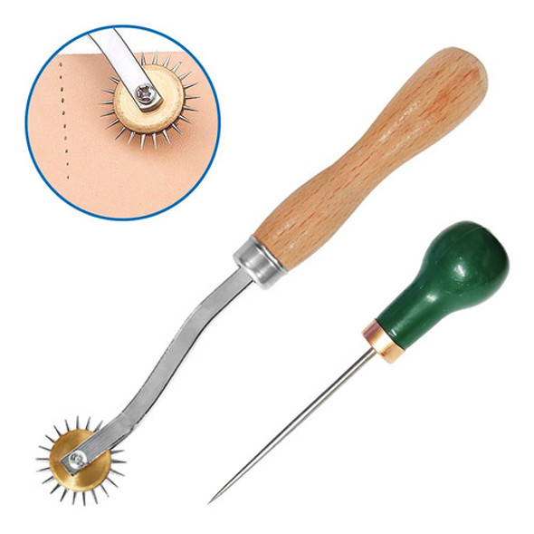 Marcador Carretilha C/ Agulhas Couro Eva Plásticos + Agulhão 0