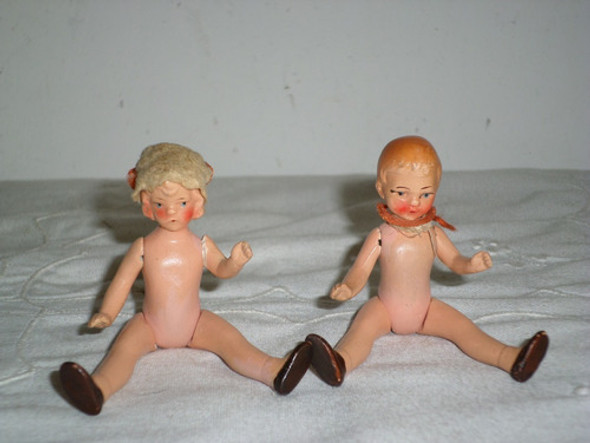 Antiguas Muñecas De Porcelana Alemana De Casas De Muñecas 1