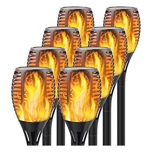 Linterna Solar Llama Parpadeante Luz Encendidoapagado Automá 0