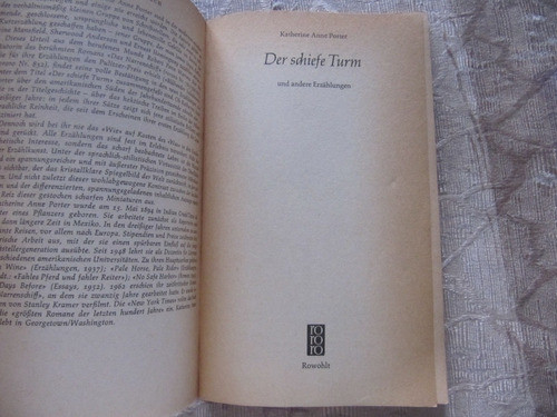 Der Schiefe Turn Und Andere Erzählungen - Katherine A Porter 1