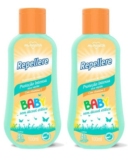 2 Repelentes De Insetos Repellere Baby My Health 100 Ml 0