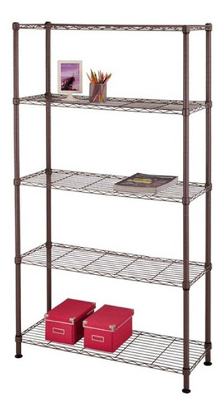 Estantería Metálica Organizador Negro  - 5 Estantes - 180 Cm 1