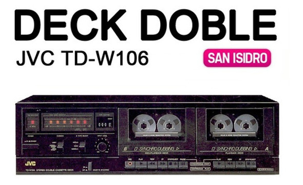 Deck Casetera Doble Jvc Td-w106 0