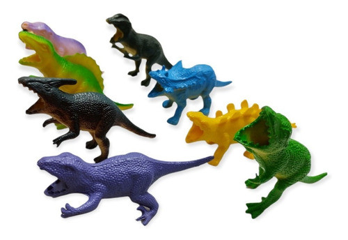Dinosaurios Bolsa X 8 Piezas Mundo Dino Mini Edu 1