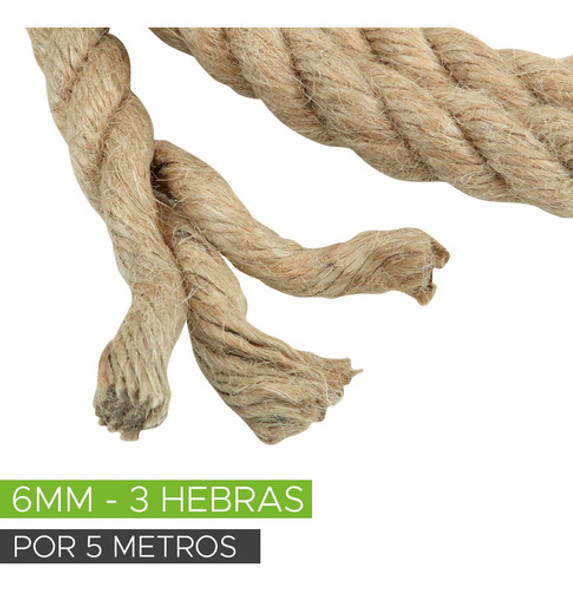 Soga Yute 6mm X5 Metros Artesania Decoracion Macrame Crochet 1 Soga Yute 6mm X5 Metros Artesania Decoracion Macrame Crochet 1
