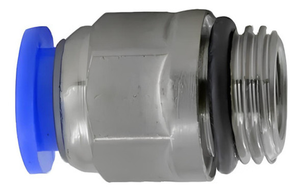 10 Conexões Pneumática Engate Rápido Reta Macho 1/4 X 10mm 0