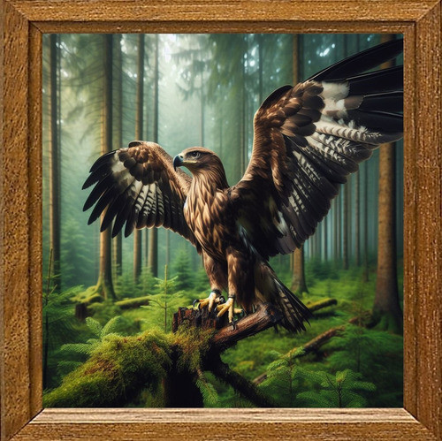 Cuadro De Arte Digital Águila_v2 50x50cm Pieza Única 0