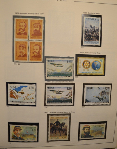 Ch531 Chile Varias Series Completas Años 1979-80 Mint 1