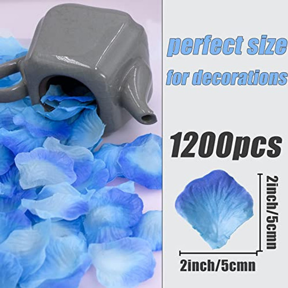 Petalos De Rosas De Tela 1200u Color Azul Celeste 1