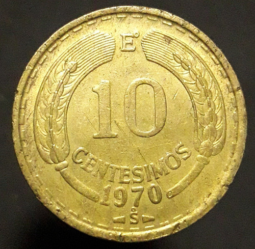 Moneda Chile 10  Centésimos 1970 1