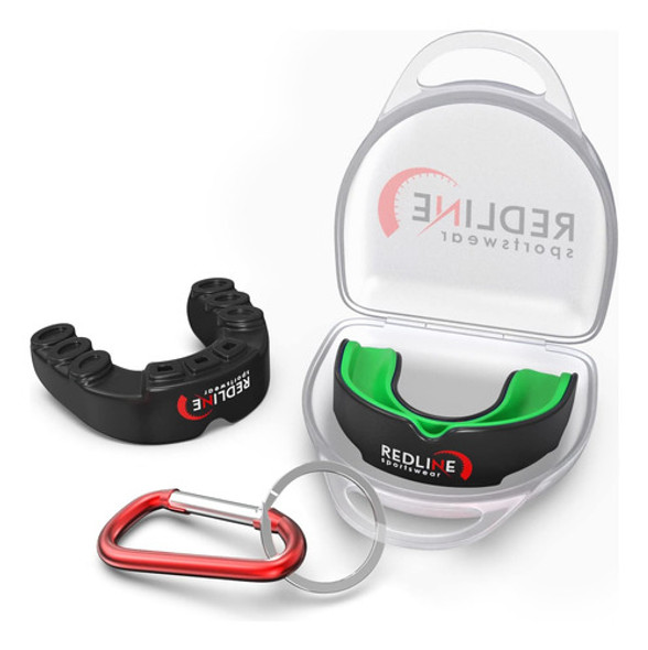 Redline Sportswear Protector Bucal Verde/negro + Estuche 0