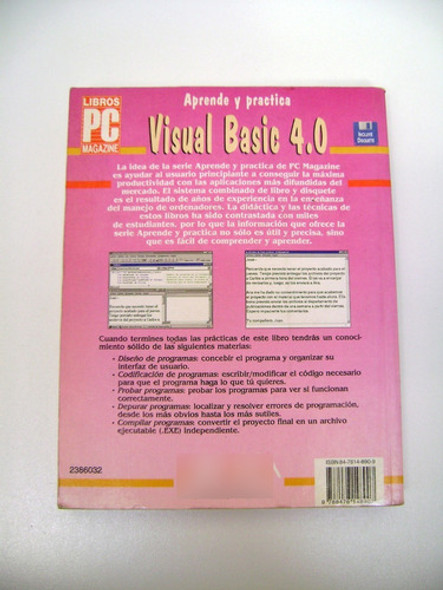 Aprende Y Practica Visual Basic 4.0 Pc Magazine 1996 Boedo 1