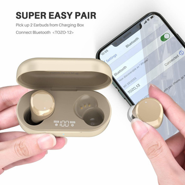 Auriculares Earbuds Inalam. Tozo Champagne Ipx8 Bd896 1