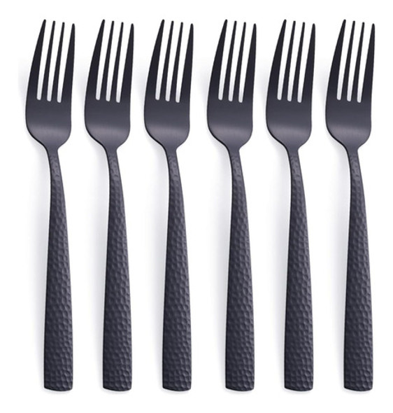 Juego 6 Tenedores Acero Inoxidable Fullyware Negro Satinado 0