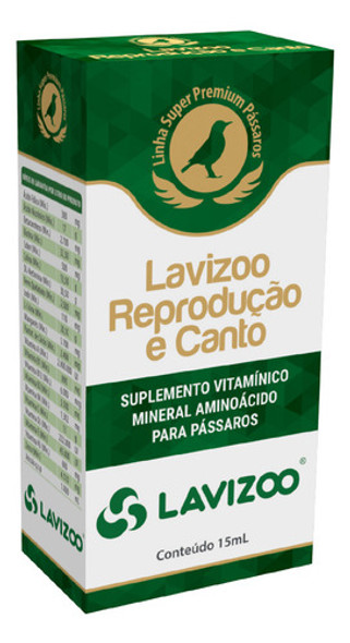 Suplemento Para Pássaros Lavizoo Reprodução E Canto - 15 Ml 0