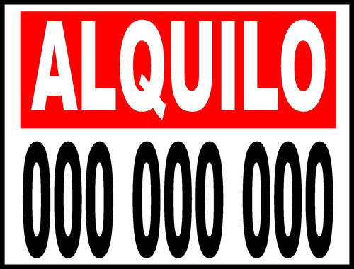 Vendo- Alquilo Cartel En Cartonplast 3mm 40x50 Cm  + Vinilo 0