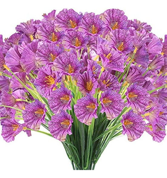 ~? Jemong 24 Paquetes De Flores Artificiales Para Exteriores 0