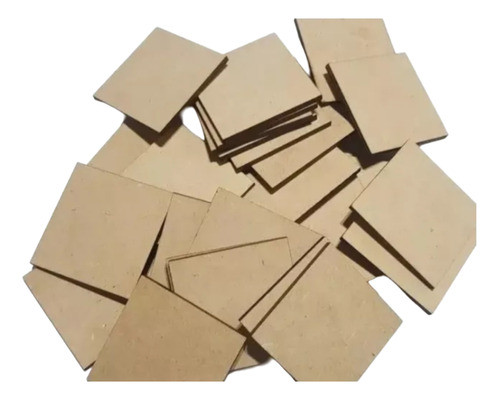 Cortes Mdf Cuadrados  Fibrofacil 3mm 9x9 Pack X100 Souvenirs 0