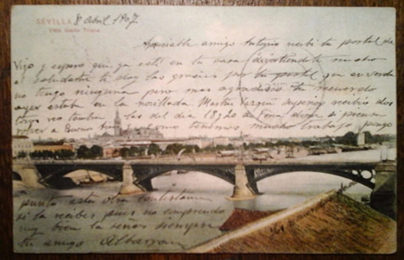 Antigua Tarjeta Postal De Sevilla 1907 0