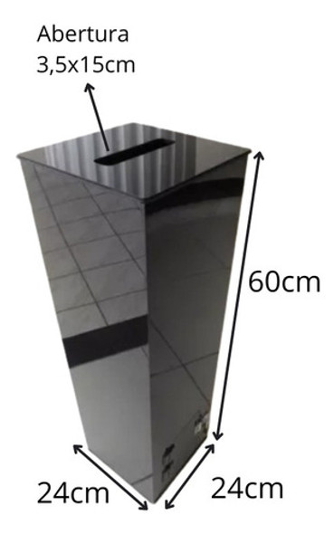 Gazofilacio Preto - 60cm 1 Gazofilacio Preto - 60cm 1