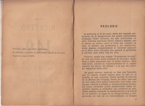 Musica Uruguay Oscar Nicastro Ideario Y Criticas 1973 1