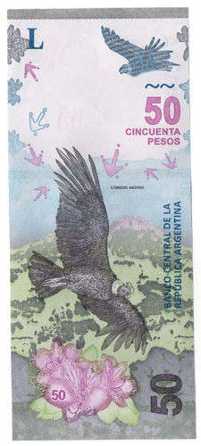 Argentina Billete $50 Condor Reposición R 00759380 A - Unc 1