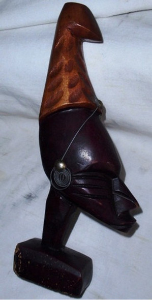 Antigua Talla Madera Rostro Figura Africana 0
