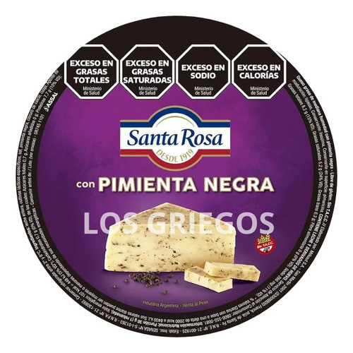 Queso Pimienta Negra Santa Rosa Sin Tacc. ( 45 D. Madurac. ) 0