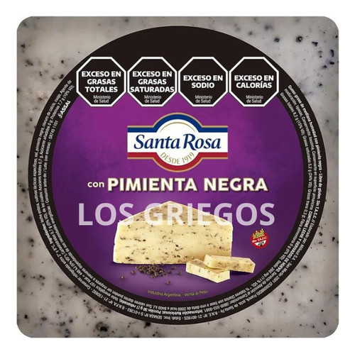 Queso Pimienta Negra Santa Rosa Sin Tacc. ( 45 D. Madurac. ) 1